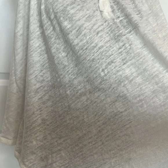 Free People, We The Free Linen and Cotton Blend Ivory Draped Smock Tank - Picture 4 of 7